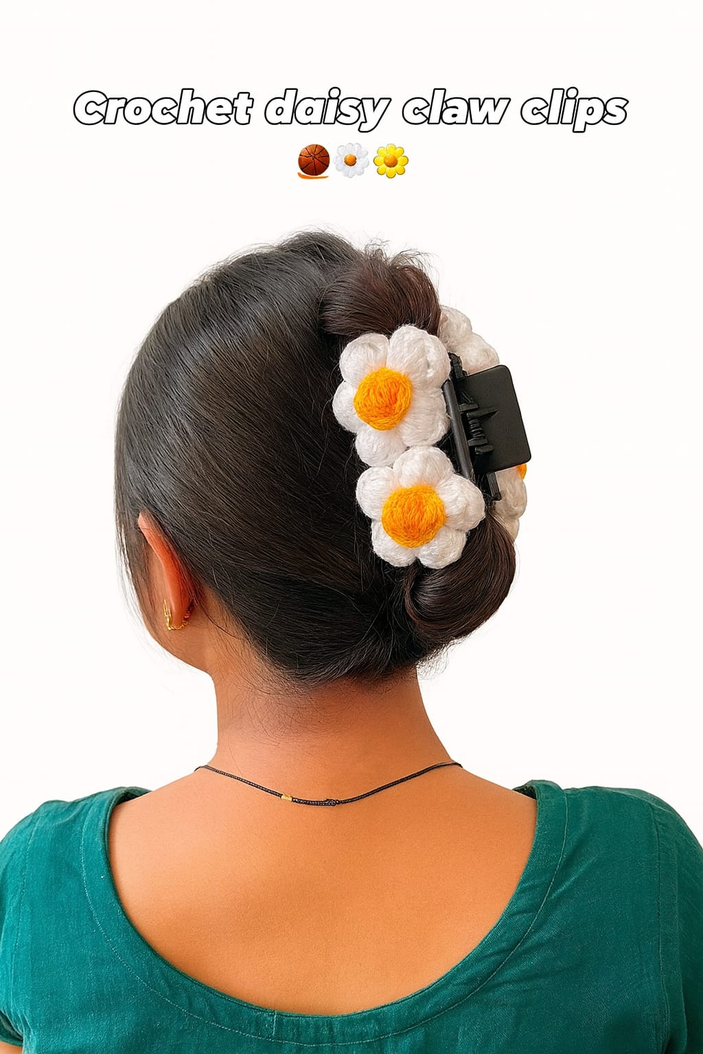 Daisy Crochet Hair Claws, Pack of 1