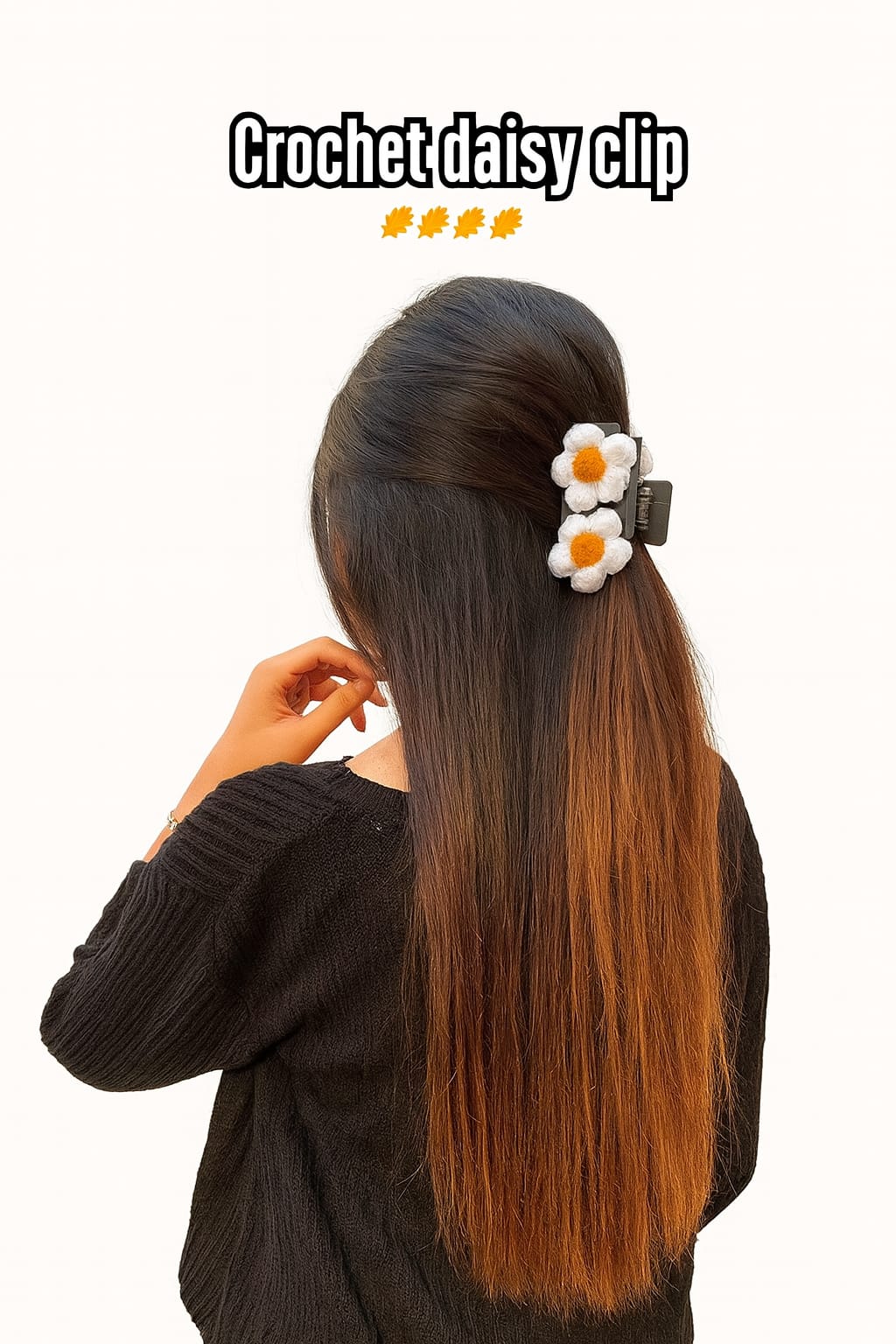 Daisy Crochet Hair Claws, Pack of 1