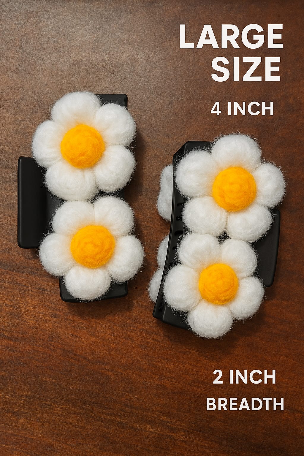 Daisy Crochet Hair Claws, Pack of 1