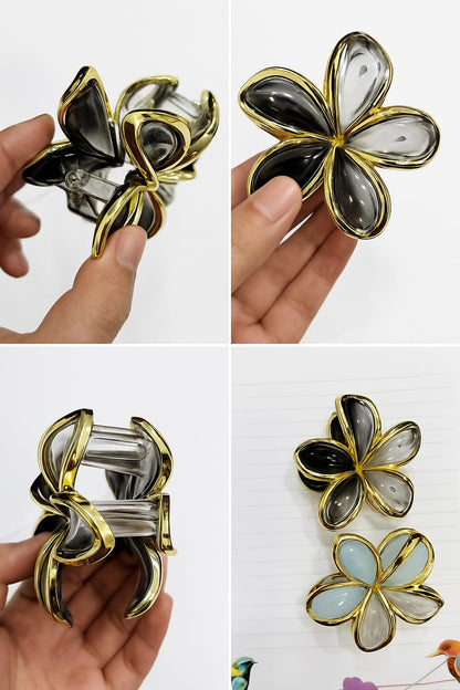 Big Size Flower Shape Hair Claws Set of 2