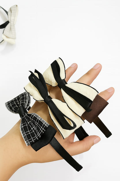Bow hair hairbands set, Pack of 2